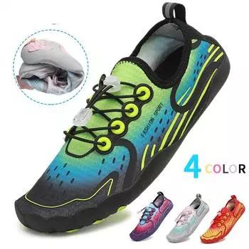 Обувь унисекс для босиком, легкая пляжная обувь для воды, быстросохнущие сандалии для плавания вверх по течению для фитнеса, йоги, реки, моря, забродные кроссовки 35 розовый