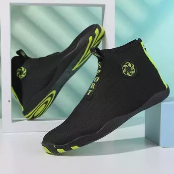 Обувь унисекс с высоким берцем для дайвинга и водных видов спорта: Пляжная обувь с защитой от скольжения, порезов и попадания песка для плавания и исследования моря. G211, 41 синий