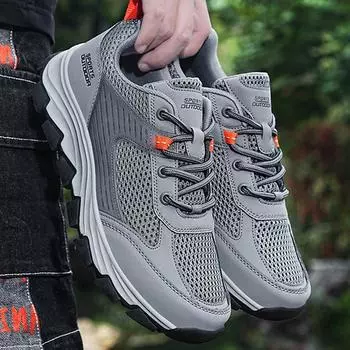 Обувь унисекс. Уличная дышащая походная обувь. Легкая треккинговая обувь. 43 темно-серого