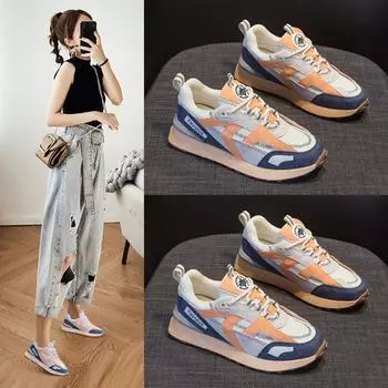 Обувь Весна Новые Универсальные Спортивные Весна и Осень Отдых Женская Обувь Ins Модные Летние 35