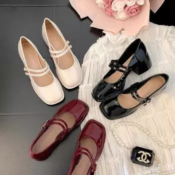 Обувь Винтажные туфли на высоком каблуке женские туфли больших размеров 34