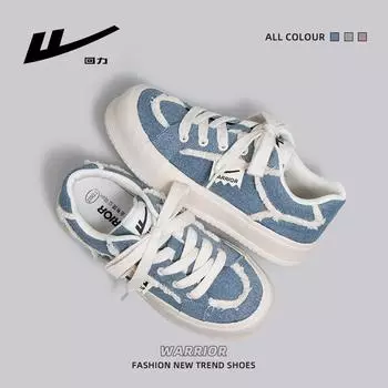 Обувь Warrior Canvas, женская, дышащая, на толстой подошве, универсальная, для сноуборда, повседневная обувь 34 светло-синий