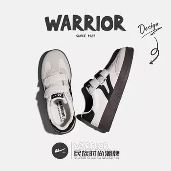 Обувь WARRIOR Forrest Gump Повседневная обувь Универсальная модная парусиновая обувь на липучке для пар 34 чёрный