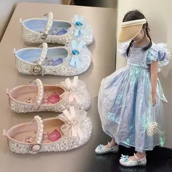 Обувь Zapatos NiaGirl Модная детская кожаная обувь Туфли принцессы с бриллиантами в виде бантов Туфли Мэри Джейн Модная детская обувь Туфли Лолиты 21-insole13.5cm розовый