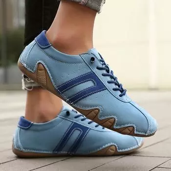 Обувь женская 2024 года, тренд, новая плоская подошва, походная, для активного отдыха, модная, белая, теннисная, спортивная, британская, деловая, повседневная, кожаная обувь 36 чёрный