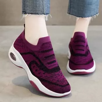 Обувь женская 2024 новая женская обувь партия волос мягкая подошва воздушная подушка обувь дышащая повседневная спортивная обувь женская 36 чёрный