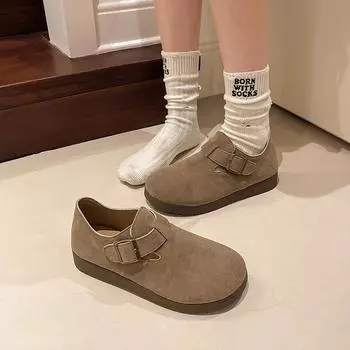 Обувь женская 2024 осень слипоны сабо женская обувь на платформе новая осенняя слипоны мокасины криперы платье Мэри Джейн обувь женская 2 35 абрикосовый