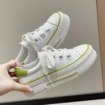 обувь женская 2024 тренд Вулканизированная обувь женская парусиновая обувь для скейтбординга повседневная обувь на плоской подошве женская мода комфорт кроссовки на платформе со шнуровкой 35 синий