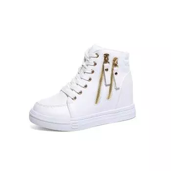 обувь женская 2024 тренд женская обувь толстая подошва белые летние дышащие платформе трендовые круглые женские повседневные кроссовки 35 белый