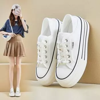 обувь женская 2024 тренд женские парусиновые кроссовки на платформе туфли в стиле пэчворк повседневные женские уличные вулканизированные туфли Zapatillas Mujer 35 розовый