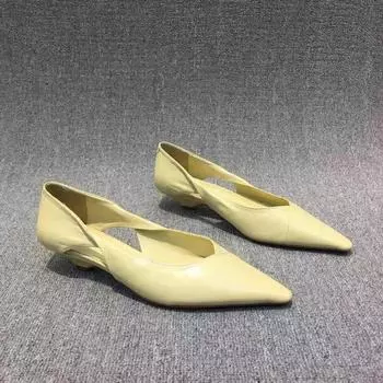 Обувь женская 2025 осень острый носок модис повседневные женские кроссовки балетки низкий каблук новый осень удобный милый платье однотонный шнуровка P 35