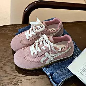 Обувь женская летняя новая на плоской подошве универсальные маленькие белые туфли сетчатые туфли спортивная и повседневная обувь для скейтборда 35 розовый