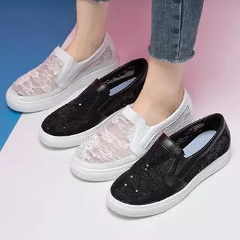 Обувь женская летняя обувь Off White дизайнерская женская сетчатая повседневная обувь на плоской подошве дышащая танкетка женские кроссовки Zapatos De Mujer 35 чёрный