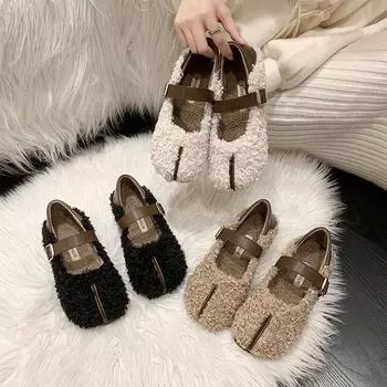 Обувь женская на плоской подошве мокасины с мехом с круглым носком осенние повседневные женские кроссовки платье мокасины осень-зима досуг пряжка ремешок флок резина 36 хаки