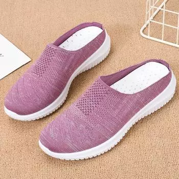 Обувь Женская обувь Большие размеры Тканевая обувь Дышащая тканая обувь Мягкая подошва Повседневная обувь для мам 36