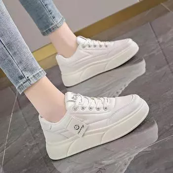 Обувь Женская обувь Модная обувь для особых интересов Повседневная обувь для скейтбординга Женская новая весенняя обувь на плоской подошве с увеличенным каблуком Удобная обувь 35