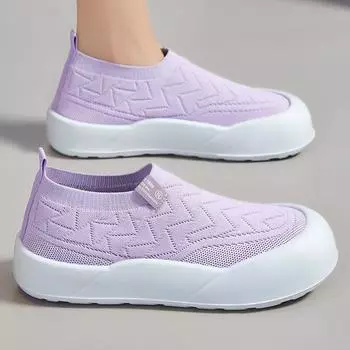 Обувь Женская обувь Универсальная модная обувь Одиночные туфли Мягкая подошва Мягкая поверхность Платформа Полиуретан Удобная обувь для мам Одна педаль Повседневная обувь 36