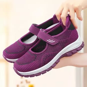 Обувь женская одинарная обувь весна новая обувь для мам среднего и пожилого возраста удобная прогулочная обувь на липучке женская обувь для внешней торговли 36