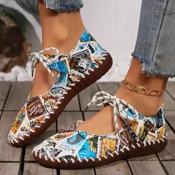 Обувь женская осенняя новая сшитая вручную женская обувь на плоской подошве модная повседневная обувь для ходьбы Zapatos De Mujer 36