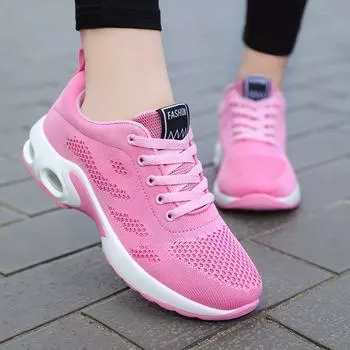 Обувь женская весенняя обувь на воздушной подушке легкая модная обувь для бега на толстой подошве женская обувь для бега на мягкой подошве дышащая спортивная обувь для женщин 43EU/CN44 фиолетовый