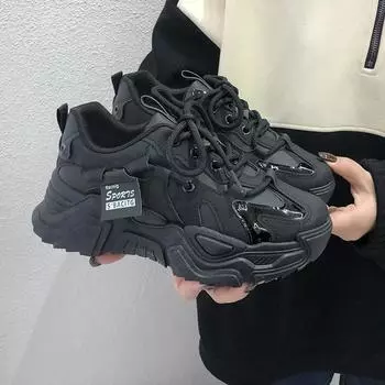 Обувь женская весна и осень 2024 года, новая женская обувь, универсальные белые кроссовки на толстой подошве, модная повседневная обувь 35 белый