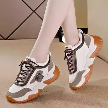 Обувь женская весна и осень новые спортивные повседневные кожаные туфли студенческие легкие туфли для папы 35