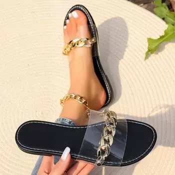 Обувь Женские летние тапочки Плоские шлепанцы Женские туфли на платформе Римские женские повседневные тапочки Женские пляжные туфли Zapatos De Mujer 36 чёрный