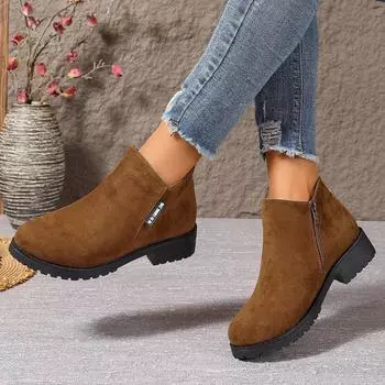 Обувь, женские модные ботильоны на толстой подошве, удобные зимние ботинки больших размеров для женщин, женские ботинки на платформе Botas De Mujer 36