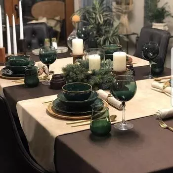 Обычная беговая дорожка из натурального льна