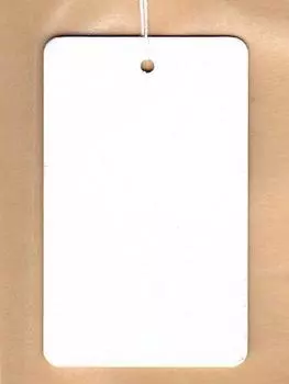 Обычная белая бирка 6341 x белые детали (ценник) (37 60мм, резьба)/1000