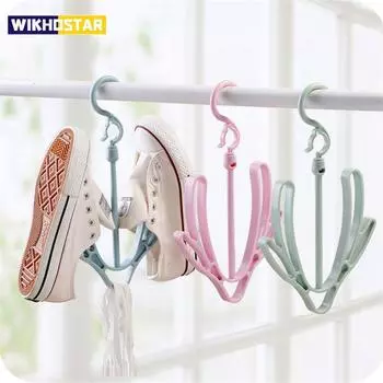 Обычная ветрозащитная полка для обуви, сушилка для обуви на солнце, сушилка для обуви на балконе, крючок для вешалки для обуви зелёный