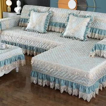 Обычный чехол для дивана Four Seasons. Полный комплект мягкой льняной нескользящей подушки. Подушка для дивана. Тканевое полотенце. 70*70