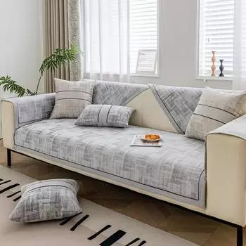 Обычный чехол для дивана L-образной формы для дивана, 3-х, 2-местный чехол, нескользящий синель, плед, кресло, защита для мебели, домашний декор Cushion cover45x45cm