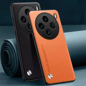 Обычный чехол из искусственной кожи для Vivo X100 Pro X 100 X100pro, задняя крышка, матовый силиконовый чехол с полной защитой, противоударный чехол для телефона Vivo Y100 Y17S X90 Pro Plus For Vivo X100 Pro синий