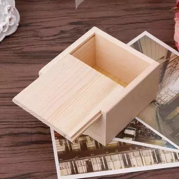 Обычный футляр для конфет, кольцо, шкатулка для хранения ювелирных изделий, деревянный органайзер, футляр для рукоделия