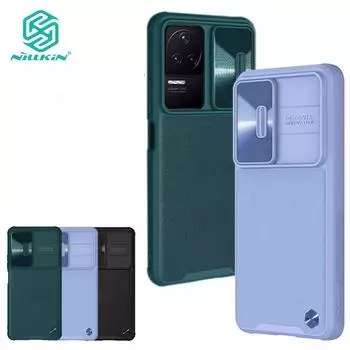 Обычный кожаный чехол Nillkin CamShield для Xiaomi Redmi K50 Pro K50, слайдер для камеры из сплава, противоударная задняя крышка Redmi K50 фиолетовый