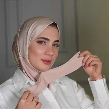 Обычный мусульманский женский хиджаб мгновенного действия с веревкой и ягодицами чёрный