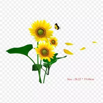 Обычный тяговый утюг с подсолнухом и термопереносной печатью, виниловые нашивки, наклейки для одежды, аппликации «сделай сам», моющиеся нашивки