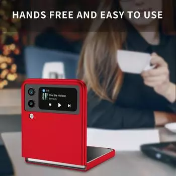 Обычный жесткий тонкий тонкий чехол для Samsung Galaxy Z Flip 4 Flip4 5g Flip3 Flip 3 Zflip4 с защитой от падения, чехол Funda for Samsung Z Flip 4 красный