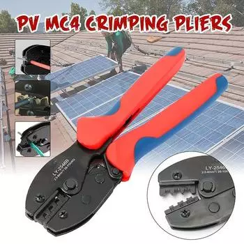 Обжимной инструмент для обжима клемм солнечной панели PV-кабеля 2,5-6 мм2, 14-10AWG для солнечного разъема чёрный