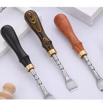 Обжимной инструмент Кожаный держатель для биговки краев Ручной DIY Craft Портативный коричневый