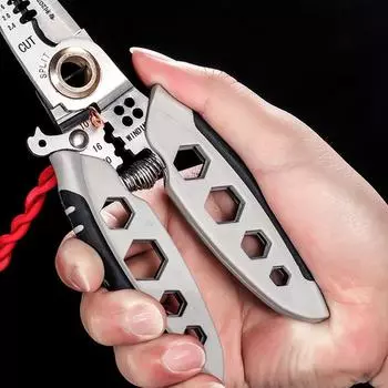 Обжимные клещи для кабеля, регулируемый автоматический инструмент для зачистки проводов, многофункциональные клещи для зачистки, обжимные клещи, ручной инструмент темно-синий