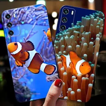 Ocean Clown Fish Phone Case For Huawei Psmart Z P40 P10 P30 P50 P20 P9 Pro Plus P8 2022 Nova 8I 8 8SE Shockproof Cover HUAWEI P7