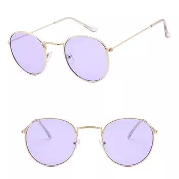 Ocean Lenses Vintage Fashion Unisex Metal Frame Мужские и женские солнцезащитные очки UV400 Солнцезащитные очки Круглые Ручная работа