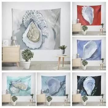 Гобелен с рисунком «Океанская устрица» для украшения офиса, гостиной, настенный гобелен для дома 100x75cm