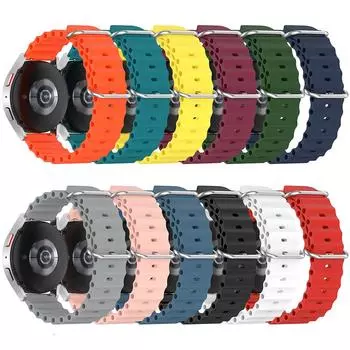 Ocean Starp 20 мм 22 мм для Samsung Galaxy Watch 3 Active 2 Gear S3, силиконовый ремешок для Huawei Watch GT 3/2, 42 мм, 46 мм 20mm Universal чёрный