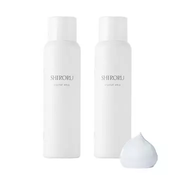 Оценка эффективности очистки и отшелушивания Crystal Whip, пена для умывания лица, газированная, плотная x 2 [SHIRORU] «Протестировано на поры» (Газированная мойка, пена,