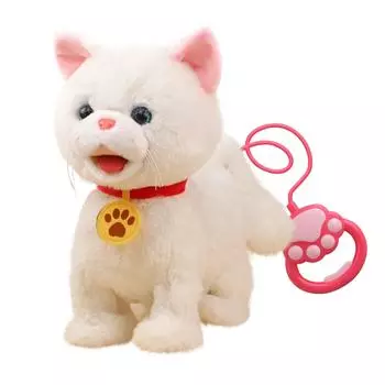 Оценка, чтобы научиться говорить, Показать язык, Имитировать лай, Детская электрическая игрушка щенок, Лает при ходьбе, Умный домашний пес One Size розовый