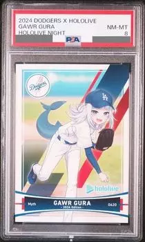 оценка hololive Night Памятная открытка сотрудничества Hololive Гауру Гура [продукт PSA] (ПСА8)