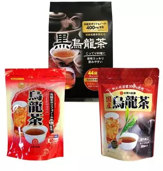 Ocha no Maruyuki Maruyuki Oolong tea drinking comparison set with various flavors oolong tea 4g x oolong tea 4g x domestic oolong tea x (black 44P,
